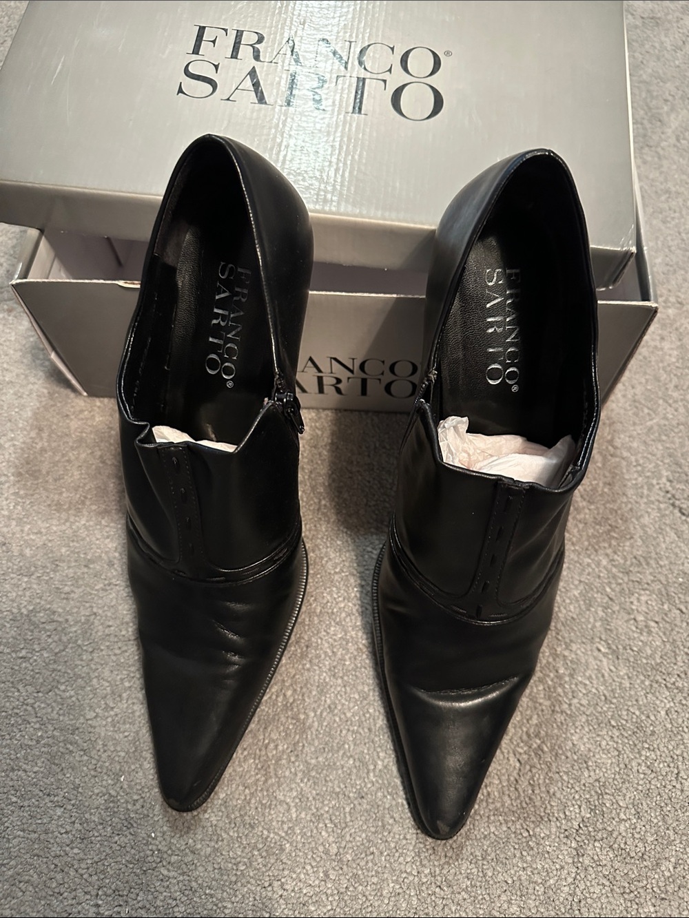 Black sleek low cut boot